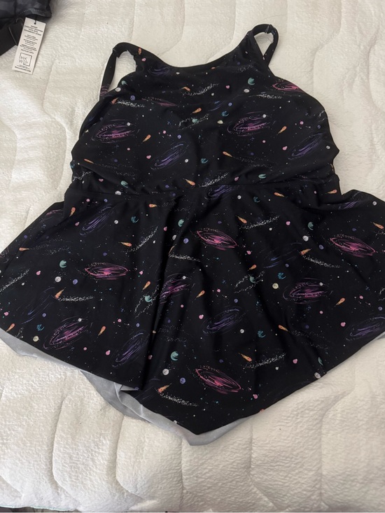 torrid Other - Torrid size 2 Galaxy Print Swim tank — Black with Pink & Teal Accents